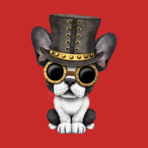 Steampunk French Bulldog Puppy by jeffbartels