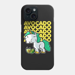 Cute Unicorn Eating Avocado Kawaii Neko Anime product Phone Case