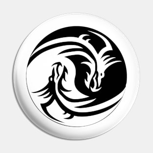 yin yang dragon Pin