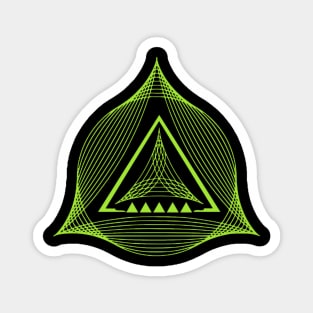 Triangle Green Pattern Magnet