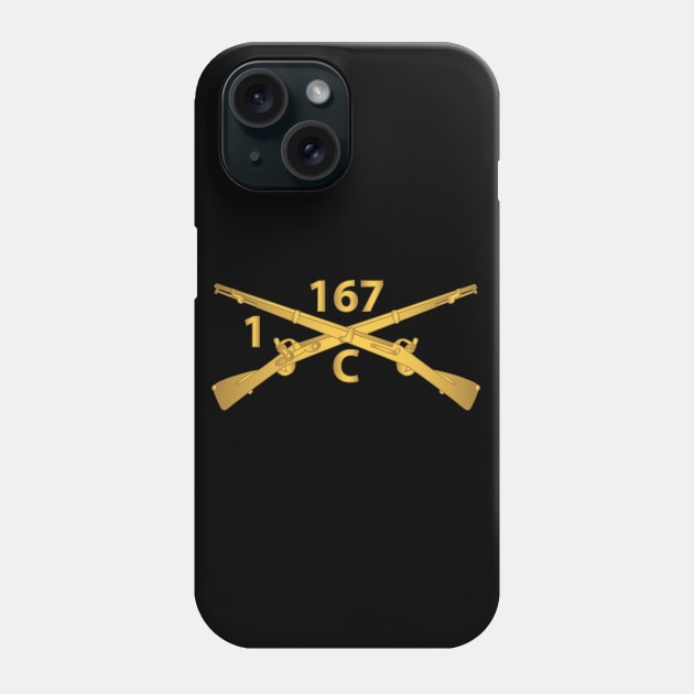 Company C,  1st Batalion, 167th Infantry Regiment - Inf Branch wo Txt X 300 Phone Case by twix123844