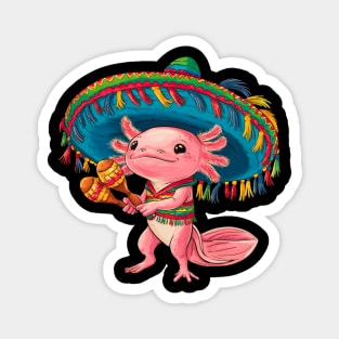 Axolotl Wearing Sombrero Cinco de Mayo Magnet