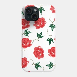 Red Rose Floral Pattern Phone Case