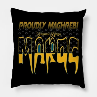 Proudly Moroccan Pride Maghrebi King Atlas Lion Morish Lovers Pillow