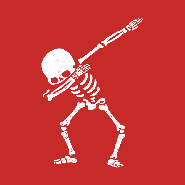 Dabbing Skeleton Shirt Dab Hip Hop Skull Dabbin White