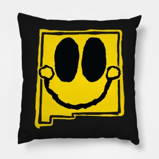New Mexico Happy Cartoon Map Face with smile Pillow