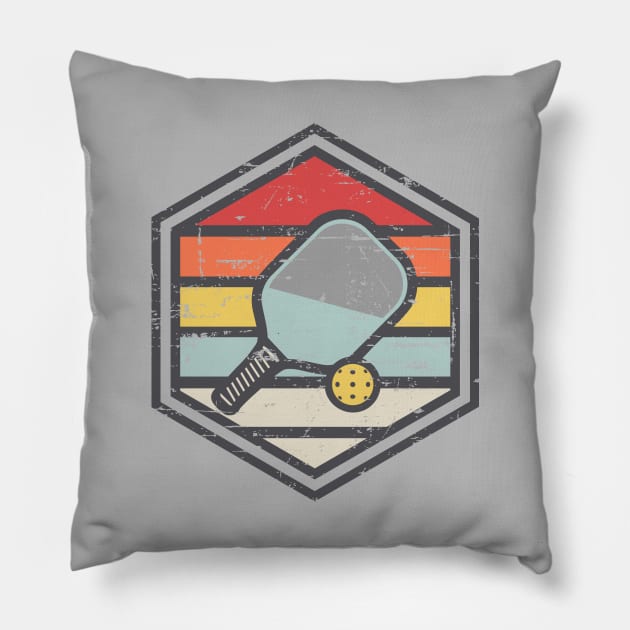 Retro Pickleball Light Pillow by rojakdesigns