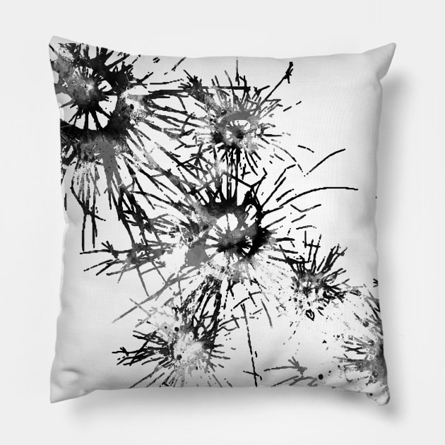 Human brain cells Pillow by RosaliArt