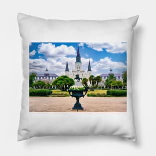 Jackson Square and the St. Louis Cathedral Pillow