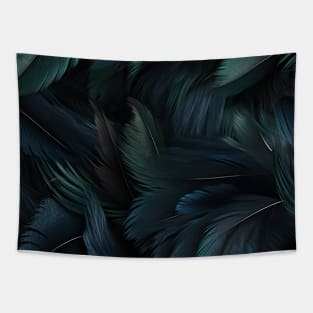 Whispers of Blue Feathers Tapestry