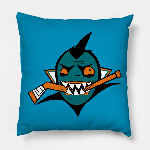 San Jose Hustlers Pillow by rabidhabs