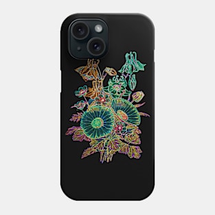 Black Panther Art - Glowing Flowers in the Dark 6 Phone Case