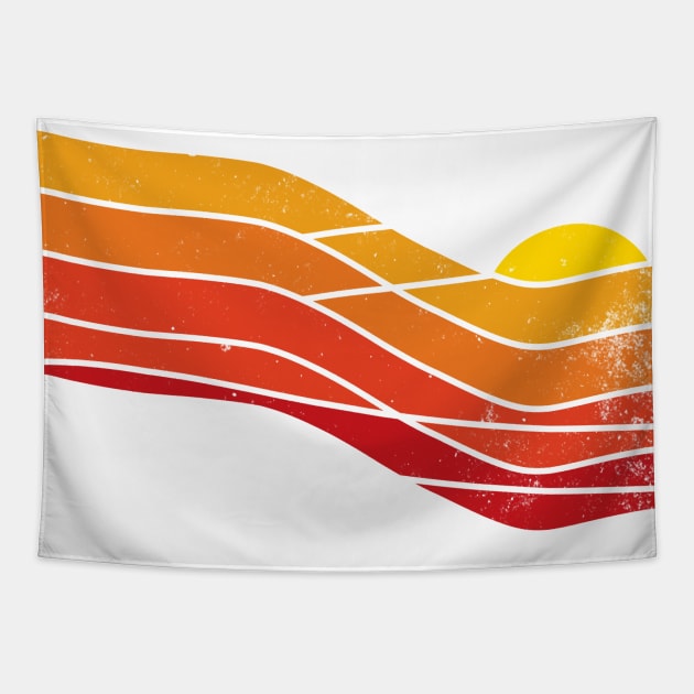 70s Retro Sunset Tapestry by Vanphirst