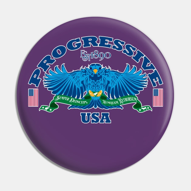 Progressive Bluebird of Happiness Pin by PeregrinusCreative