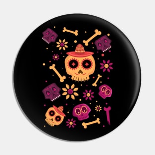 Mexico skulls Pin