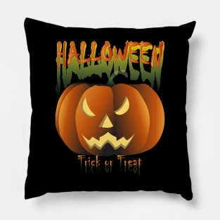 Halloween pumpkin character Pillow