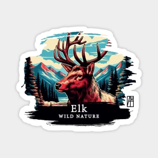 Elk - WILD NATURE - ELK -4 Magnet