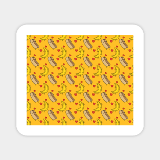 Hotdog Banana Love Pattern Magnet