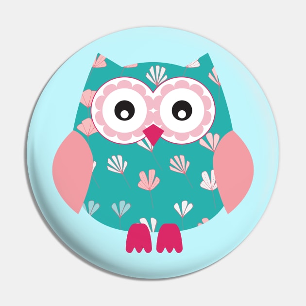 Cute Owl Pin by tramasdesign