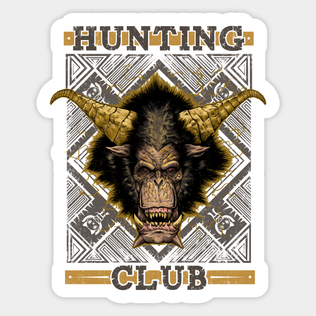 Hunting Club: Thunder Oozaru - Monster Hunter - Sticker | TeePublic