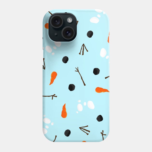 Parts of a Snowman Phone Case by audistry