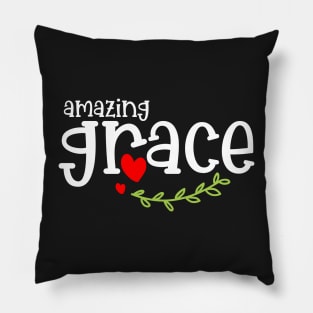 Amazing grace red heart Pillow