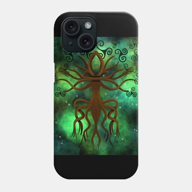 Yggdrasil with Triquetra Phone Case by Kcinnik