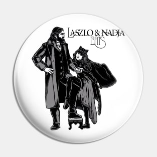 LASZLO AND NADJA BATS BLACK WHITE Pin