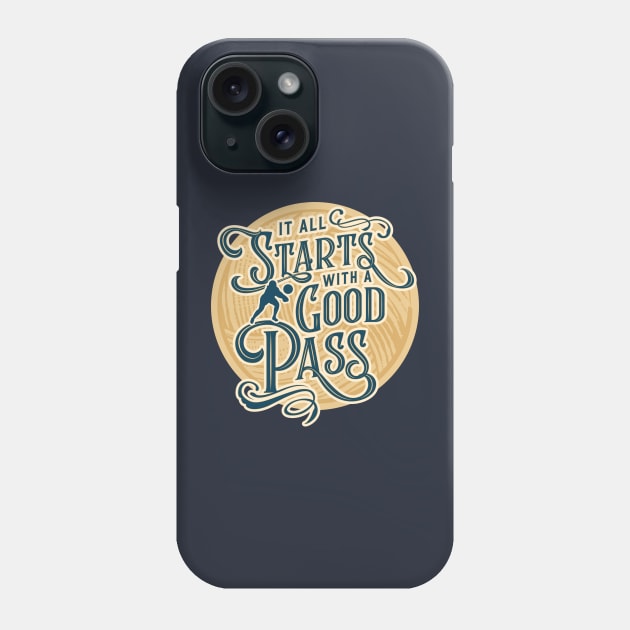 It All Starts with a Pass (Vintage Volleyball) Phone Case by Volleyball Merch