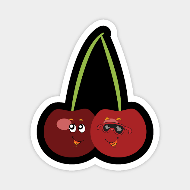 Cute Cherry Face Magnet by c1337s