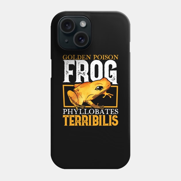 Golden Poison Frog Phone Case by Modern Medieval Design