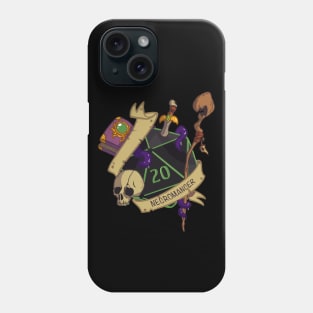 D20 Necromancer Fantasy dice Phone Case