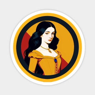 Renaissance Woman in a Yellow Dress Magnet