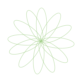 Green Spiral Flower T-Shirt