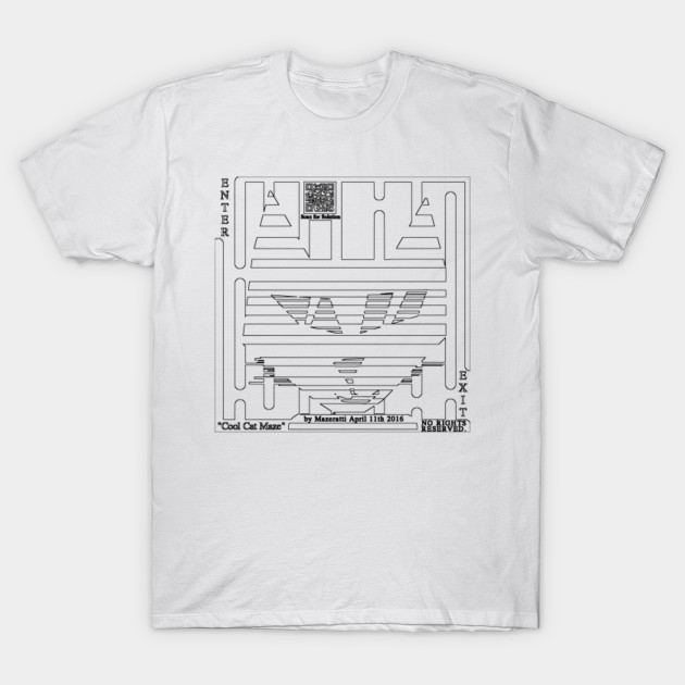 Limited Edition Exclusive Cat Coloring Maze Cat Coloring Maze T Shirt Teepublic