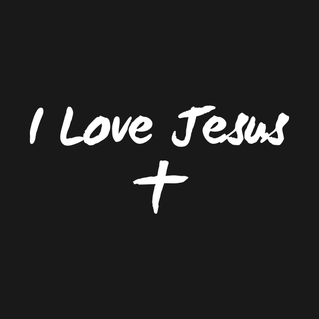 I Love Jesus (white) by VinceField