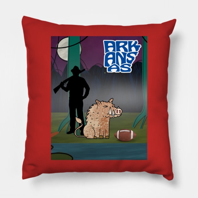 Razorback pigskin Pillow by Benjamin Customs