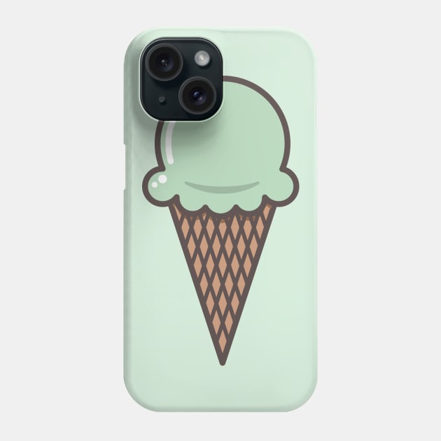 mint ice cream Phone Case by saturngarden