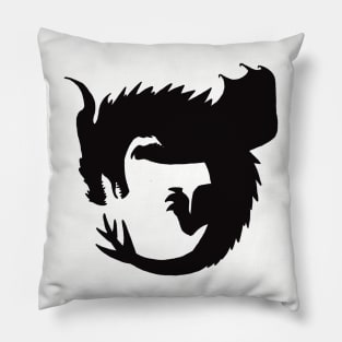 Elder Scrolls V Skyrim Alduin Logo Pillow