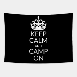 Happy Camper Funny Tent Camping Tapestry