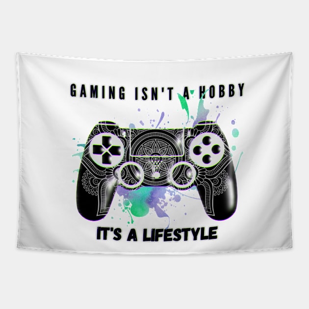 Gaming = lifestyle v2 Tapestry by Prettielilpixie