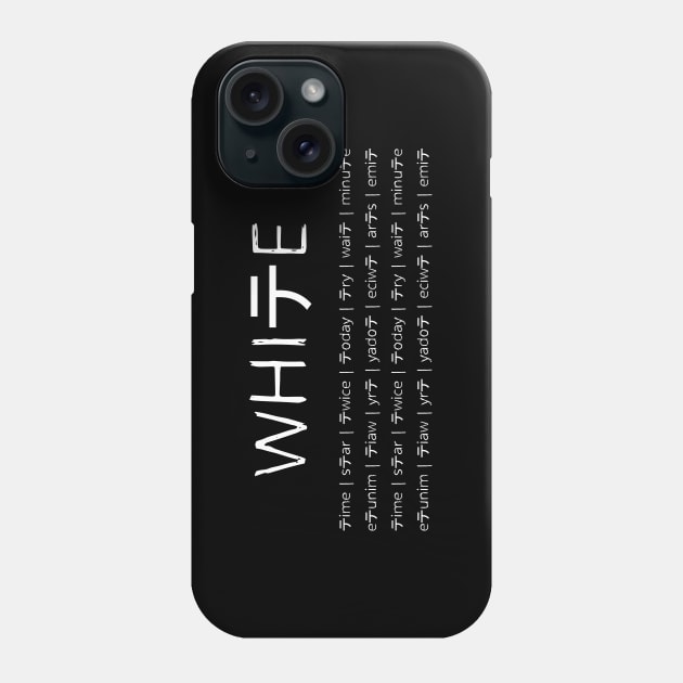 Aesthetic Typography design with Japanese elements Phone Case by uniWHITE