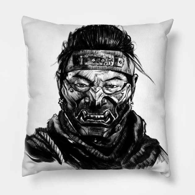 Jin Sakai Pillow by KregFranco