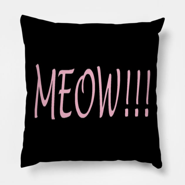 MEOW!!! Pillow by Fannytasticlife