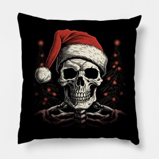 skeleton santa Pillow