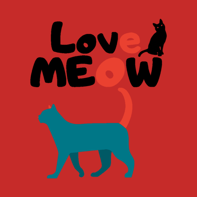 Love cat meow by Aymen designer 