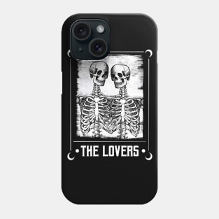 The Lovers Skeleton Tarot Card • Goth Phone Case