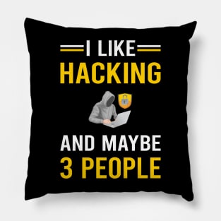 3 People Hacking Hack Hacker Pillow