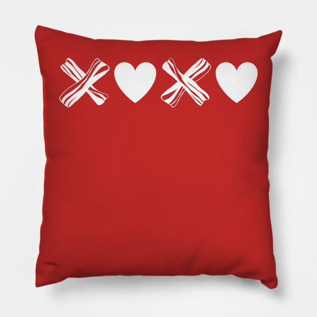 BACON XOXO Pillow by sketchcot