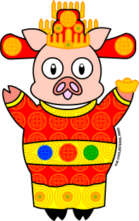 Happy Chinese New Year! Fortune Pig Magnet